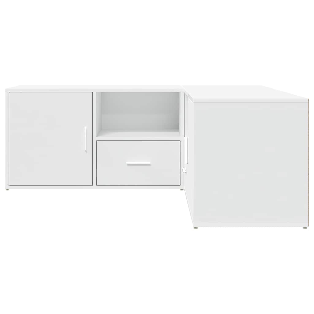 Hjørneskap hvit 200x40x45 cm konstruert tre