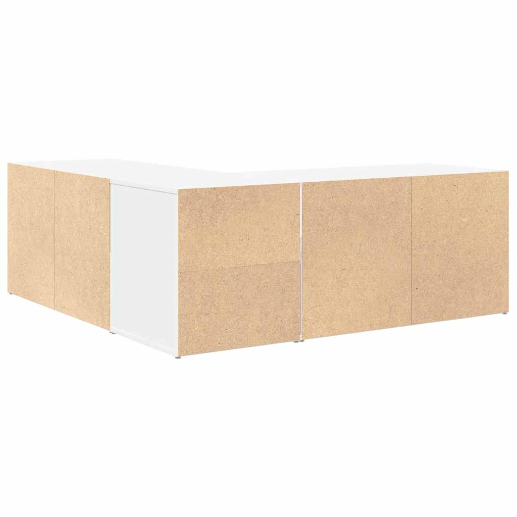 Hjørneskap hvit 200x40x45 cm konstruert tre