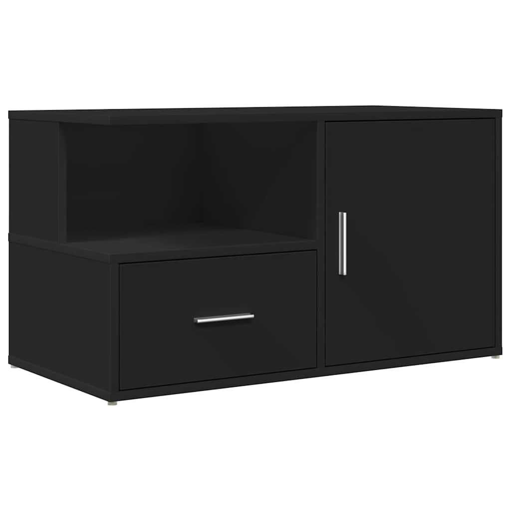 Hjørneskap svart 200x40x45 cm konstruert tre