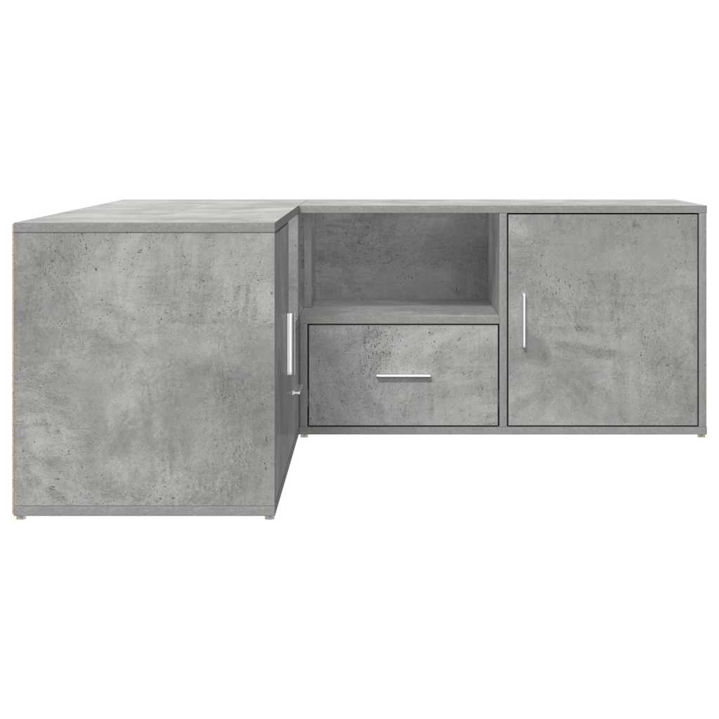 Hjørneskap betonggrå 200x40x45 cm konstruert tre