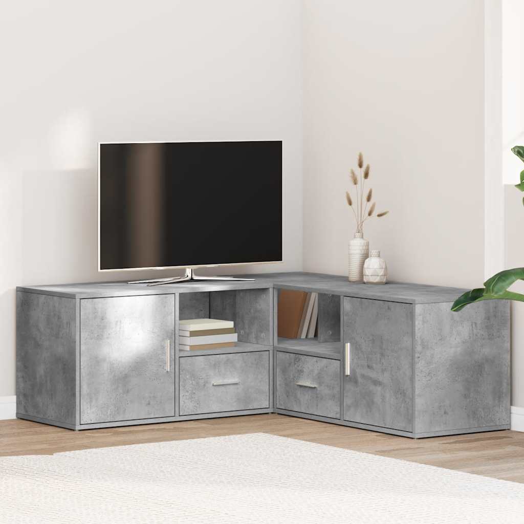 Hjørneskap betonggrå 200x40x45 cm konstruert tre