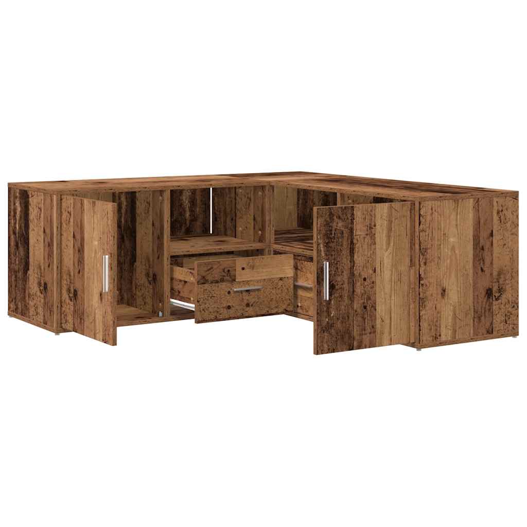 Hjørneskap gammelt tre 200x40x45 cm konstruert tre