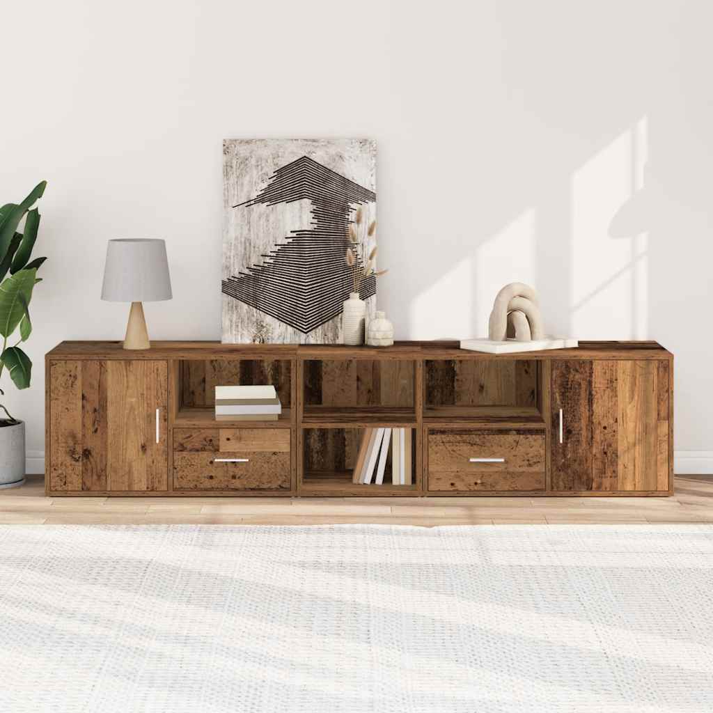 Hjørneskap gammelt tre 200x40x45 cm konstruert tre