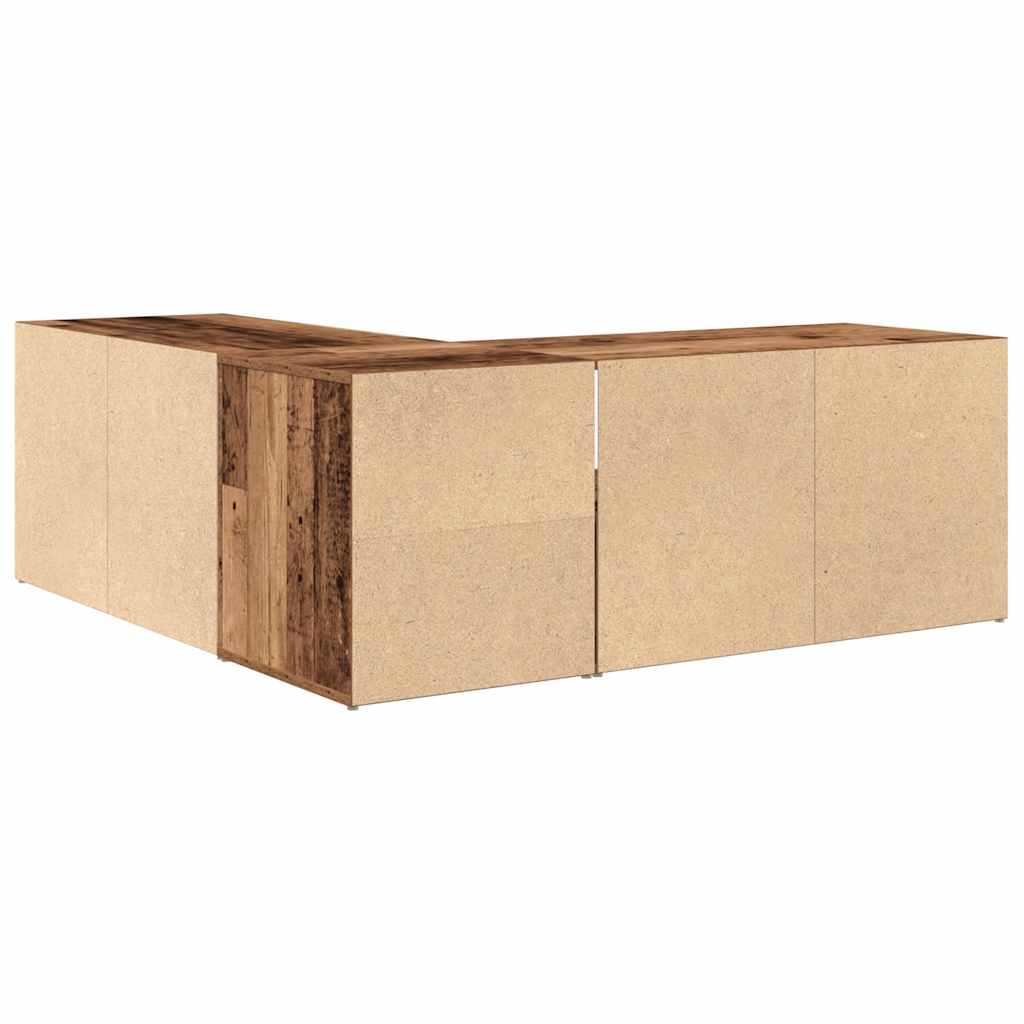Hjørneskap gammelt tre 200x40x45 cm konstruert tre