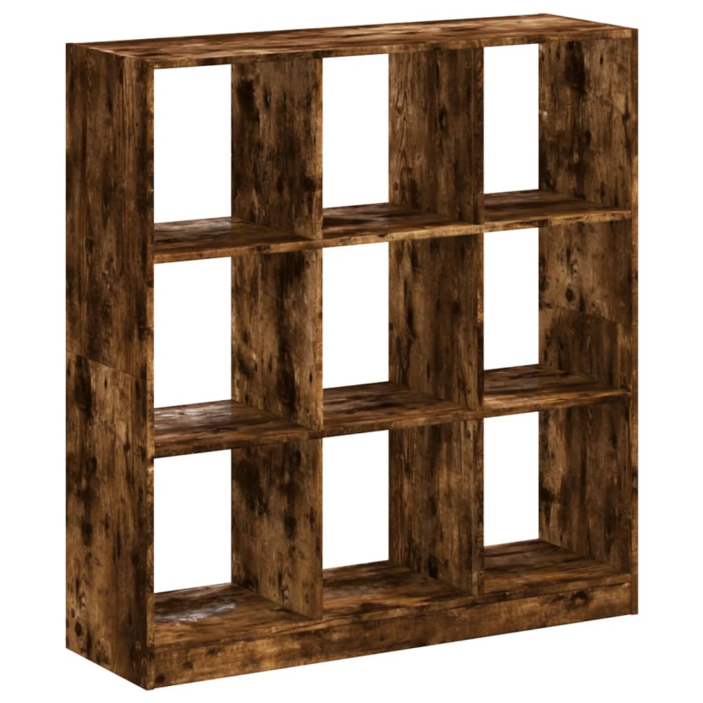 Bokhylle røkt eik 102x32x108 cm konstruert tre