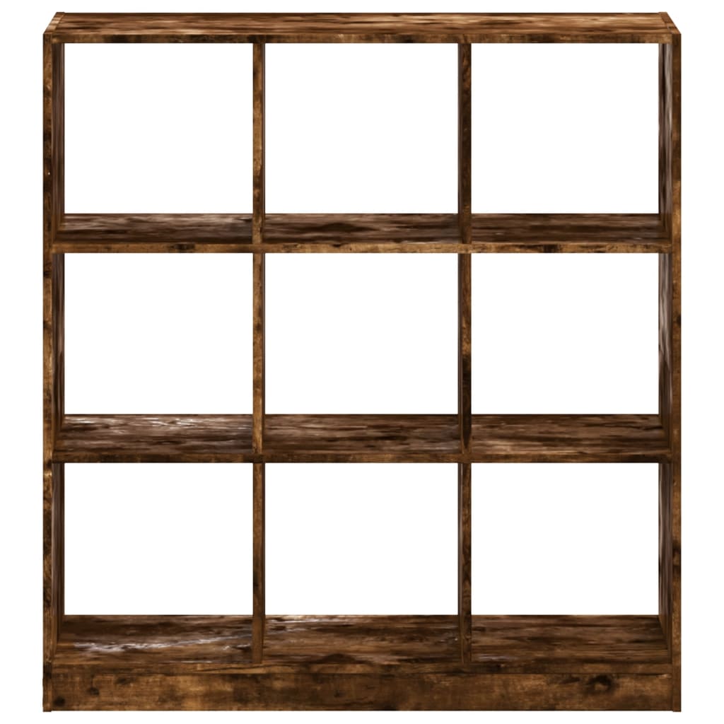 Bokhylle røkt eik 102x32x108 cm konstruert tre