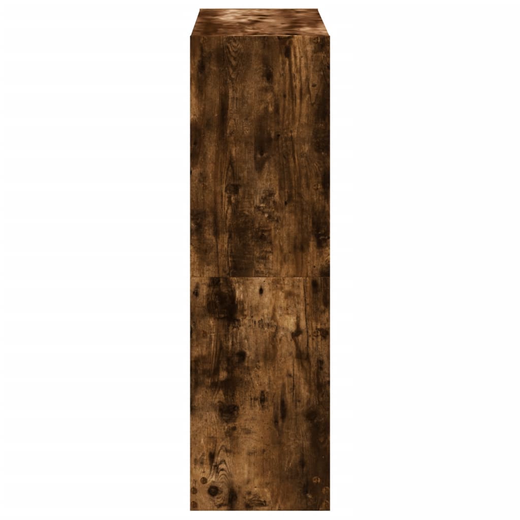 Bokhylle røkt eik 102x32x108 cm konstruert tre