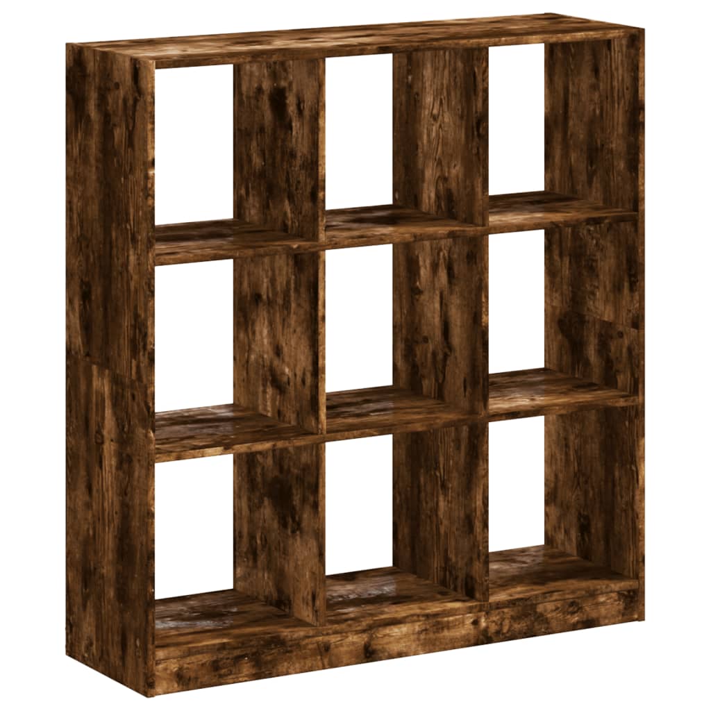 Bokhylle røkt eik 102x32x108 cm konstruert tre