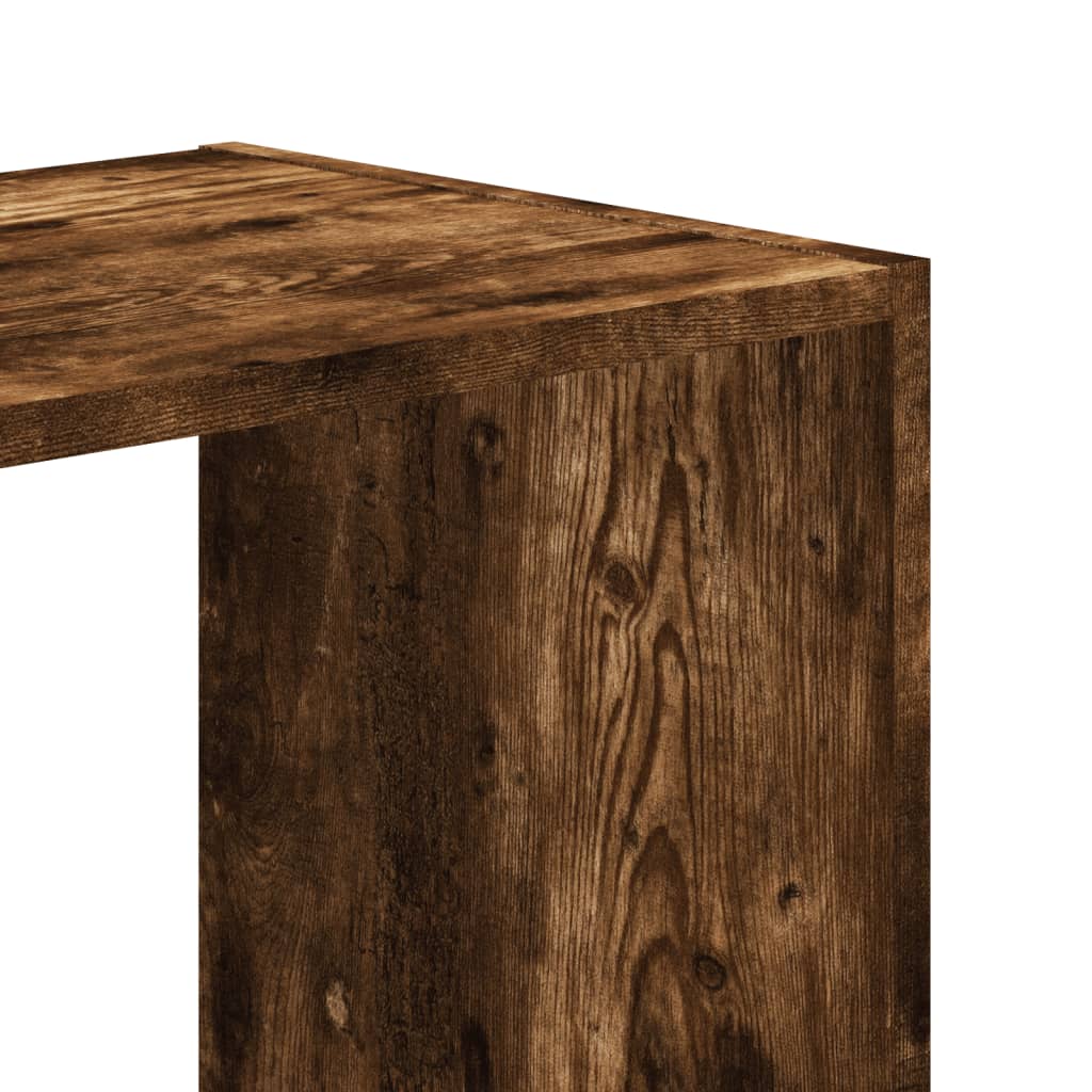 Bokhylle røkt eik 102x32x108 cm konstruert tre