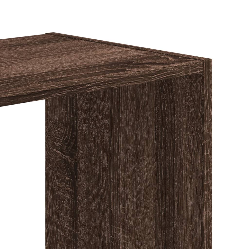 Bokhylle brun eik 102x32x108 cm konstruert tre