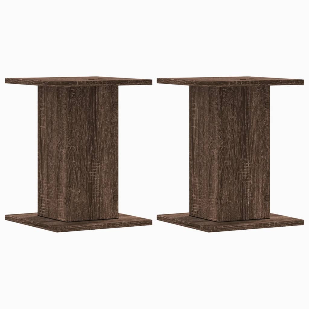 Plantestativer 2 stk brun eik 30x30x40 cm konstruert tre