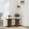Plantestativer 2 stk brun eik 30x30x40 cm konstruert tre