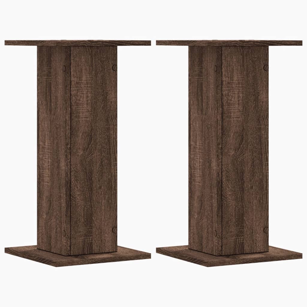 Plantestativer 2 stk brun eik 30x30x60 cm konstruert tre