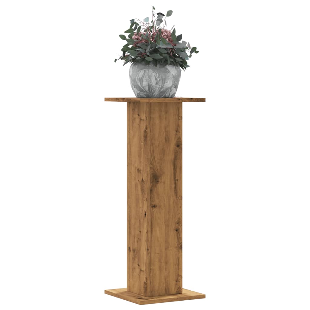 Plantestativer 2 stk artisan eik 30x30x80 cm konstruert tre
