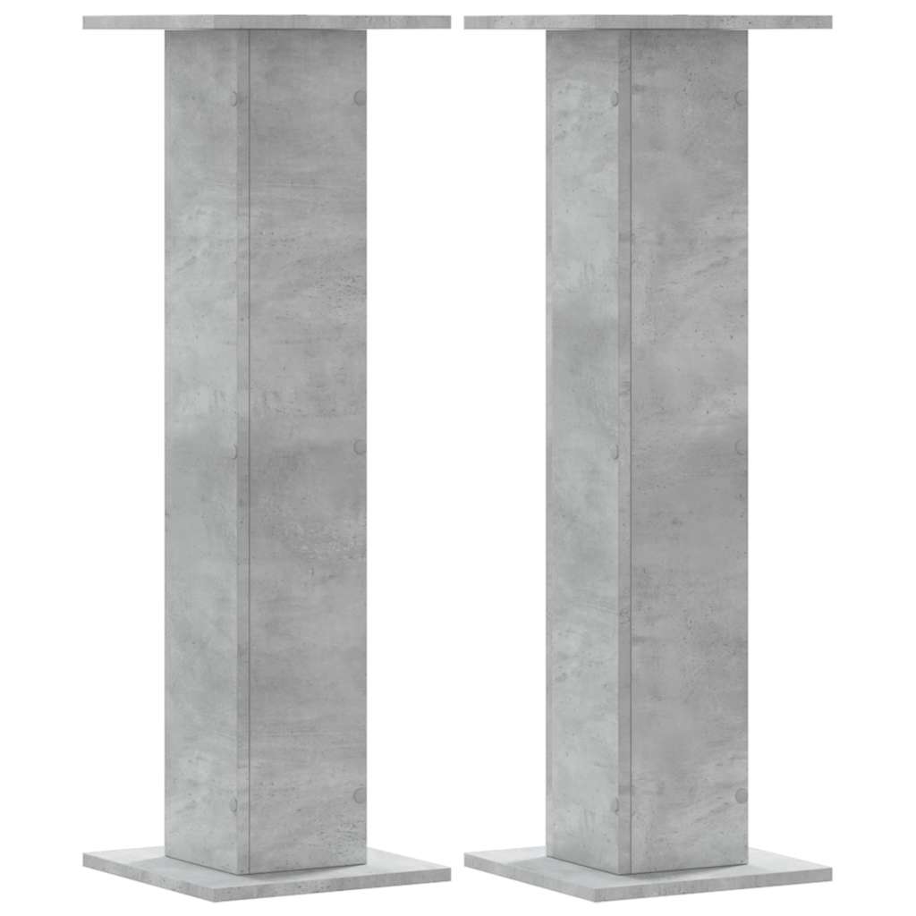 Plantestativer 2 stk betonggrå 30x30x95 cm konstruert tre