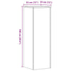 Plantestativer 2 stk sonoma eik 33x33x100 cm konstruert tre
