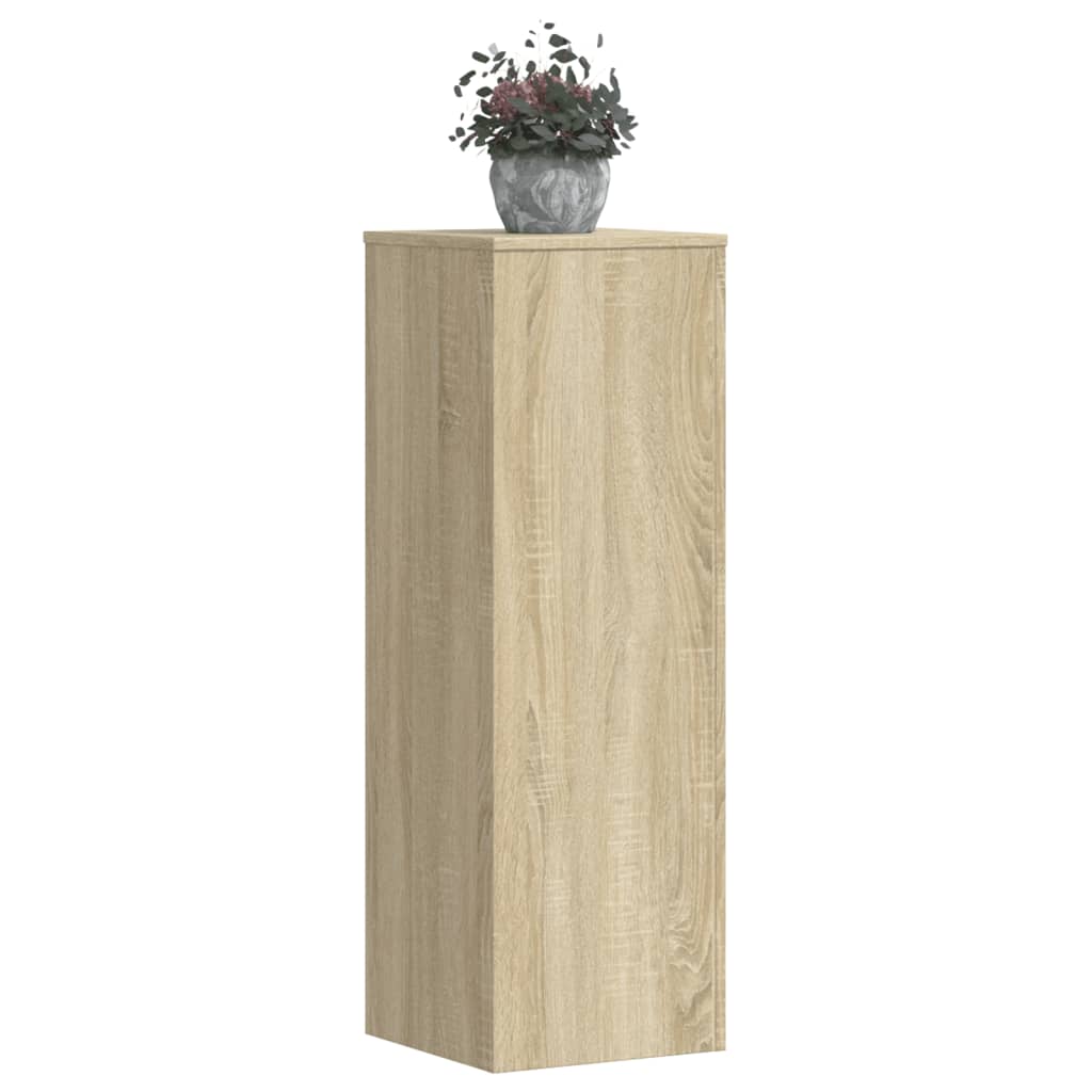 Plantestativer 2 stk sonoma eik 33x33x100 cm konstruert tre