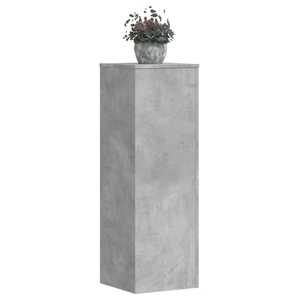 Plantestativer 2 stk betonggrå 33x33x100 cm konstruert tre