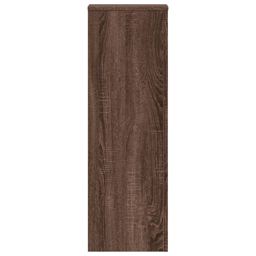 Plantestativer 2 stk brun eik 33x33x100 cm konstruert tre