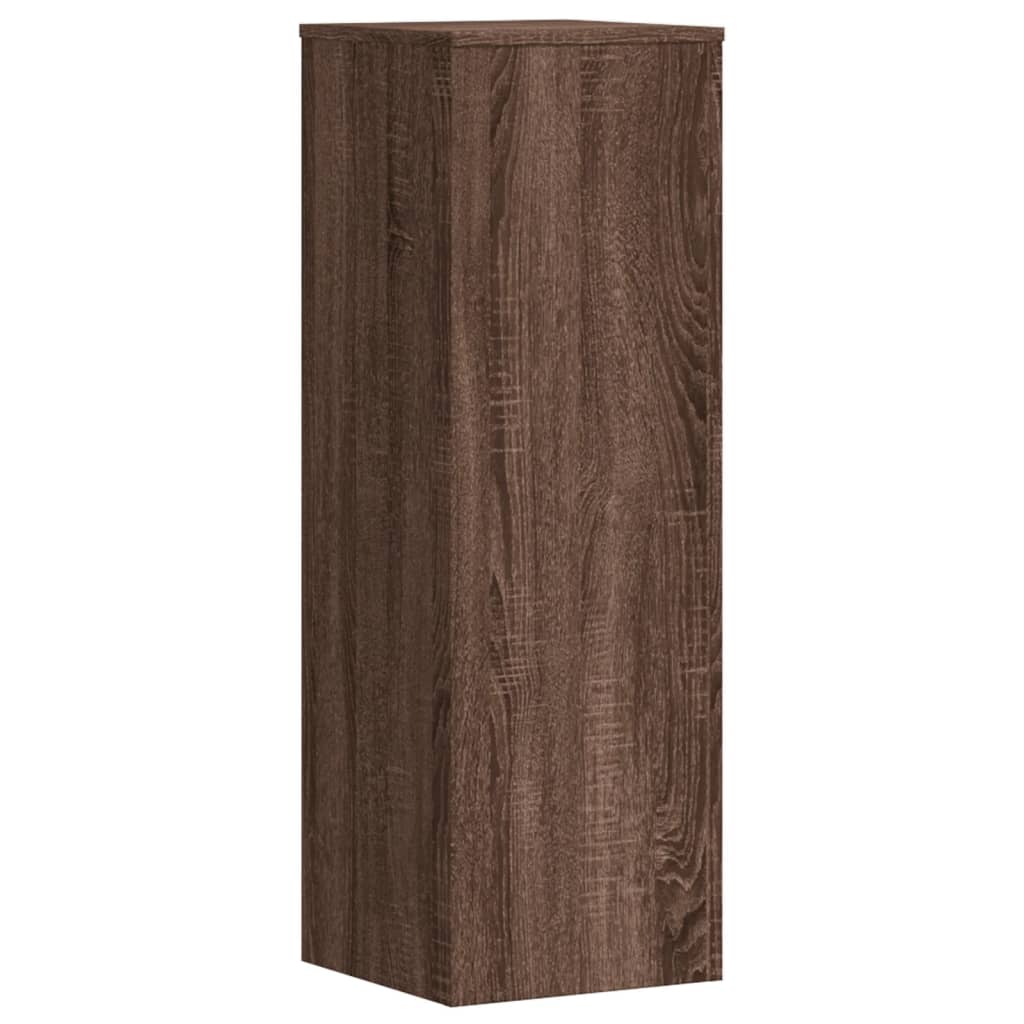Plantestativer 2 stk brun eik 33x33x100 cm konstruert tre