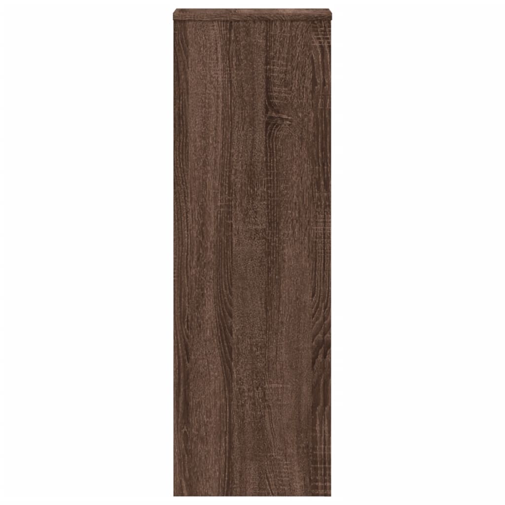 Plantestativer 2 stk brun eik 33x33x100 cm konstruert tre