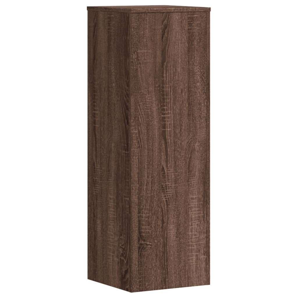Plantestativer 2 stk brun eik 33x33x100 cm konstruert tre