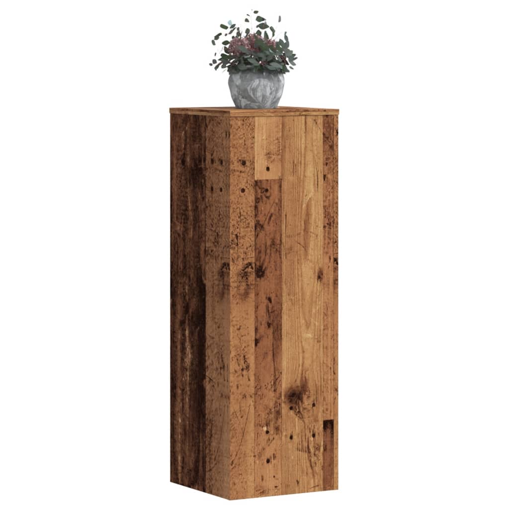 Plantestativer 2 stk gammelt tre 33x33x100 cm konstruert tre