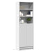 Garderobe med LED hvit 69x32,5x200 cm konstruert tre