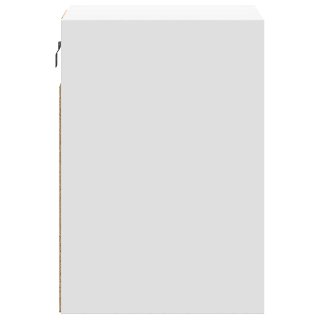 Vegghengte nattbord med LED-lys 2 stk hvit