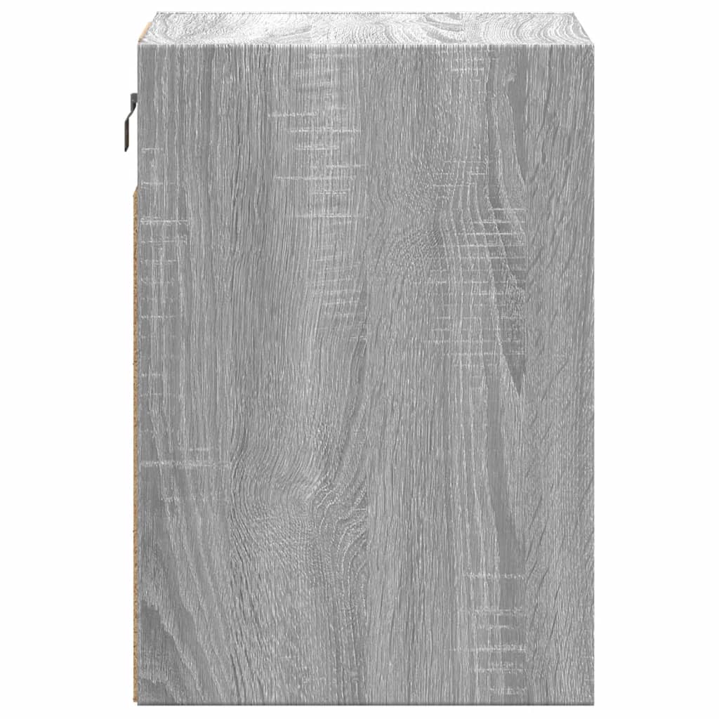 Vegghengte nattbord med LED-lys 2 stk grå sonoma