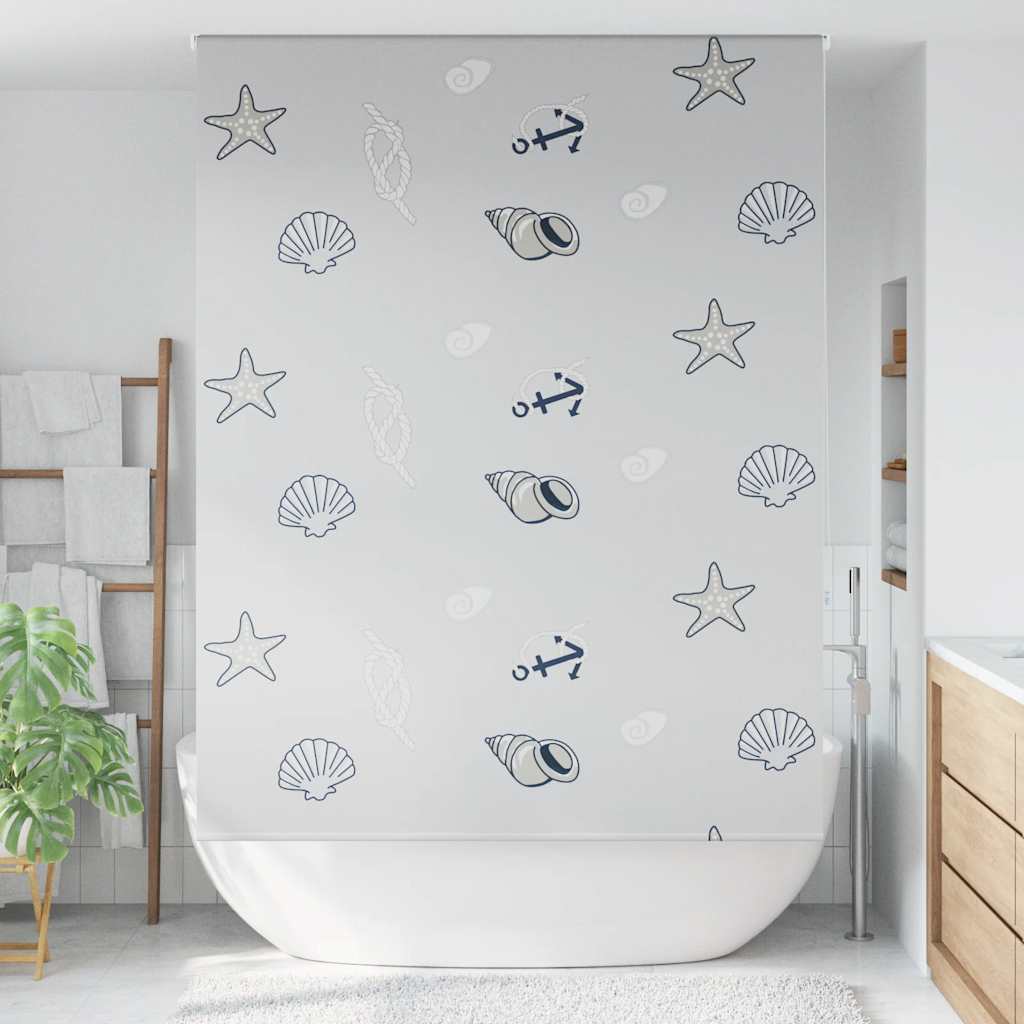 Dusjrullgardin 150x240 cm Stoff Bredde 146 cm