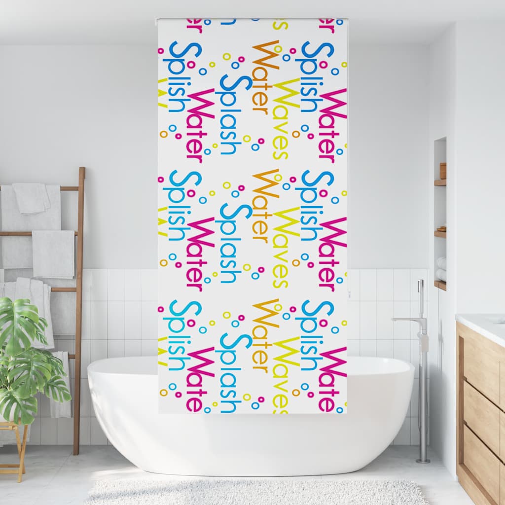 Dusjrullgardin 90x240 cm Stoff Bredde 86 cm