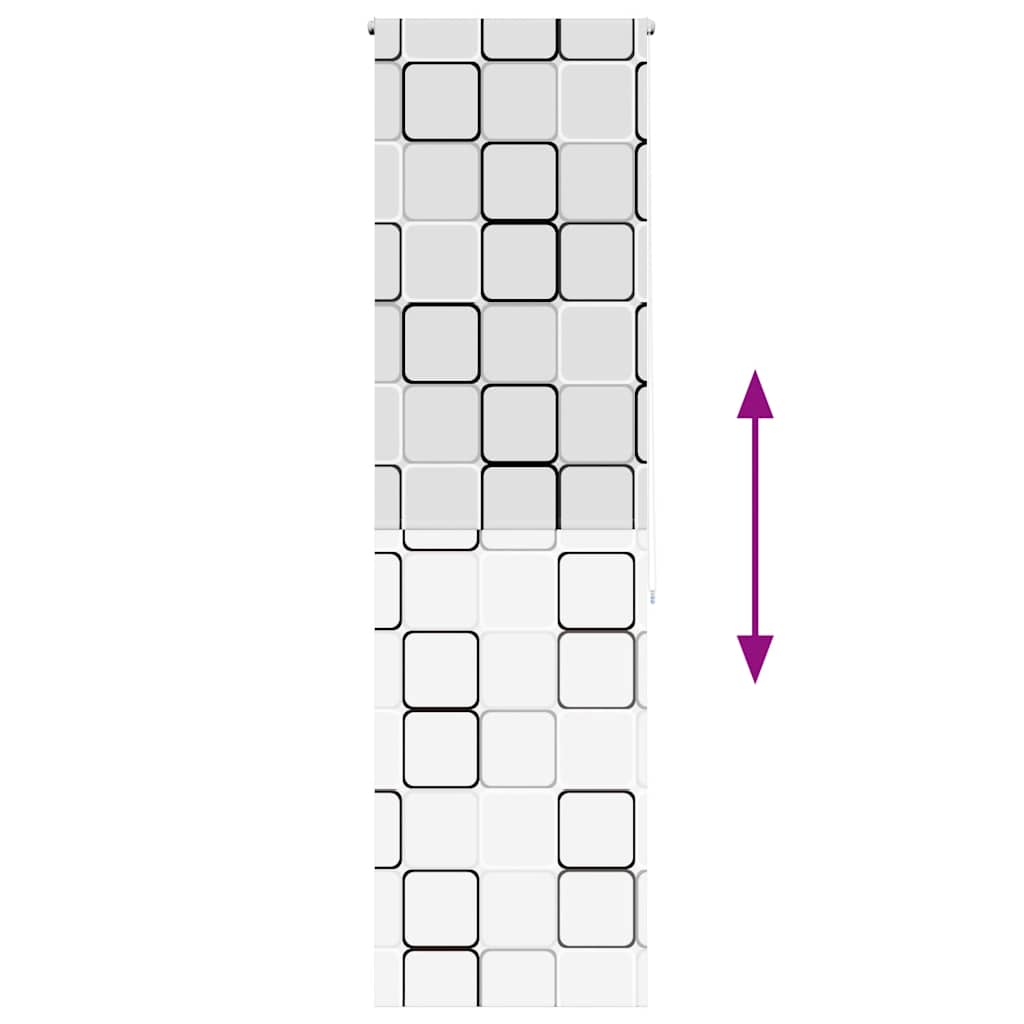 Dusjrullgardin 80x240 cm Stoff Bredde 76 cm