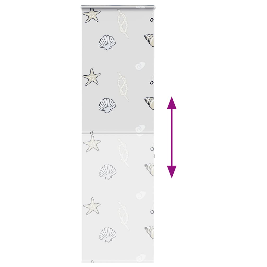 Dusjrullgardin med kassett 70x240 cm Stoffbredde 66 cm