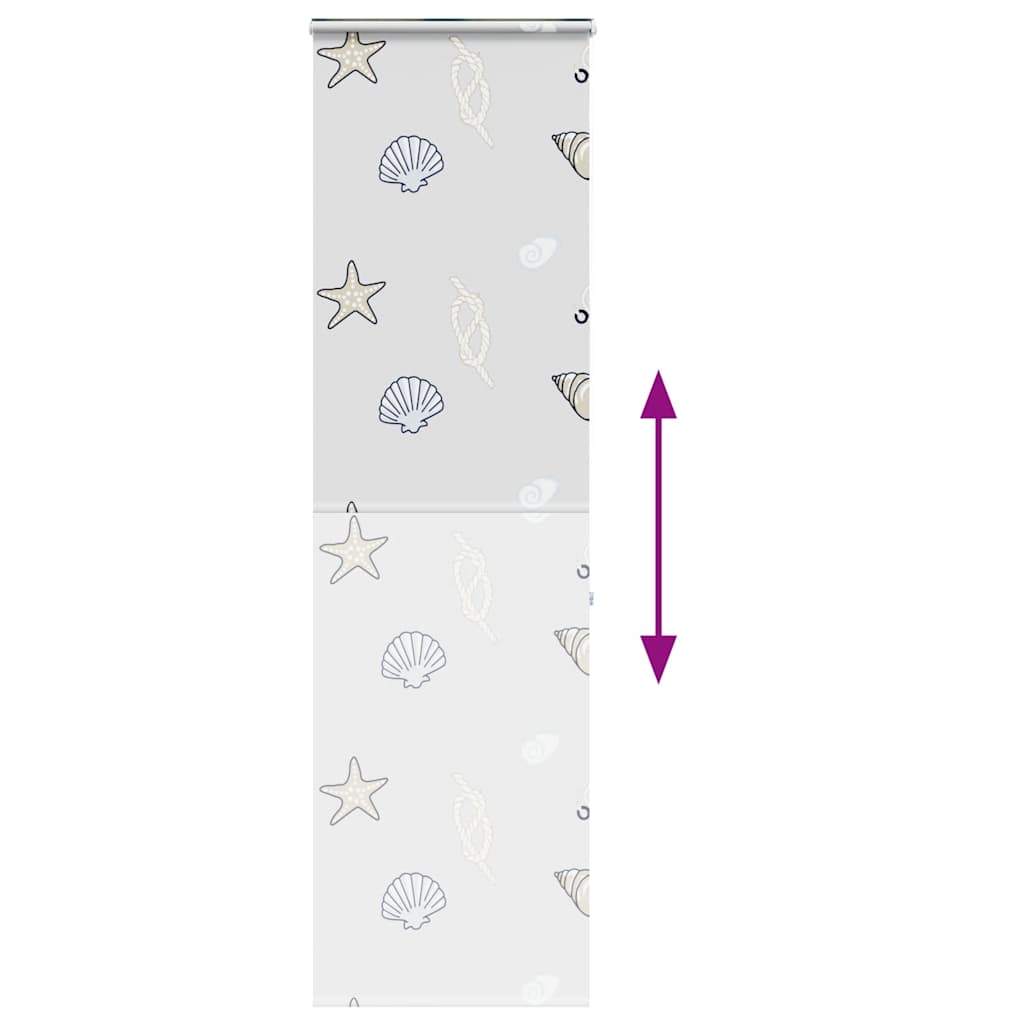 Dusjrullgardin med kassett 80x240 cm Stoffbredde 76 cm