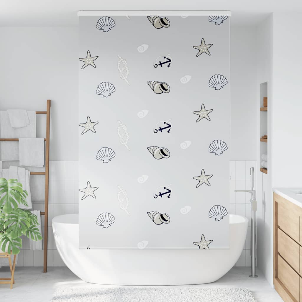 Dusjrullgardin med kassett 140x240 cm Stoffbredde 136 cm