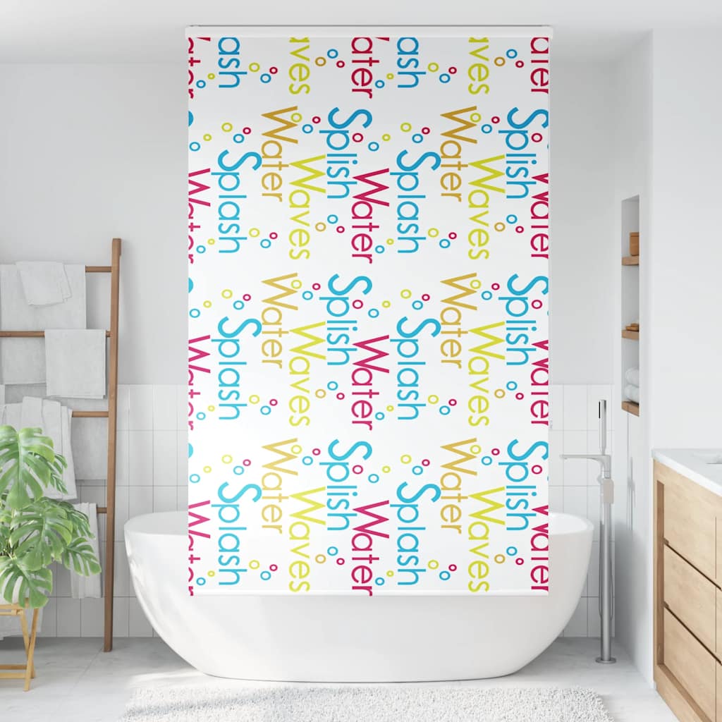 Dusjrullgardin med kassett 130x240 cm Stoffbredde 126 cm