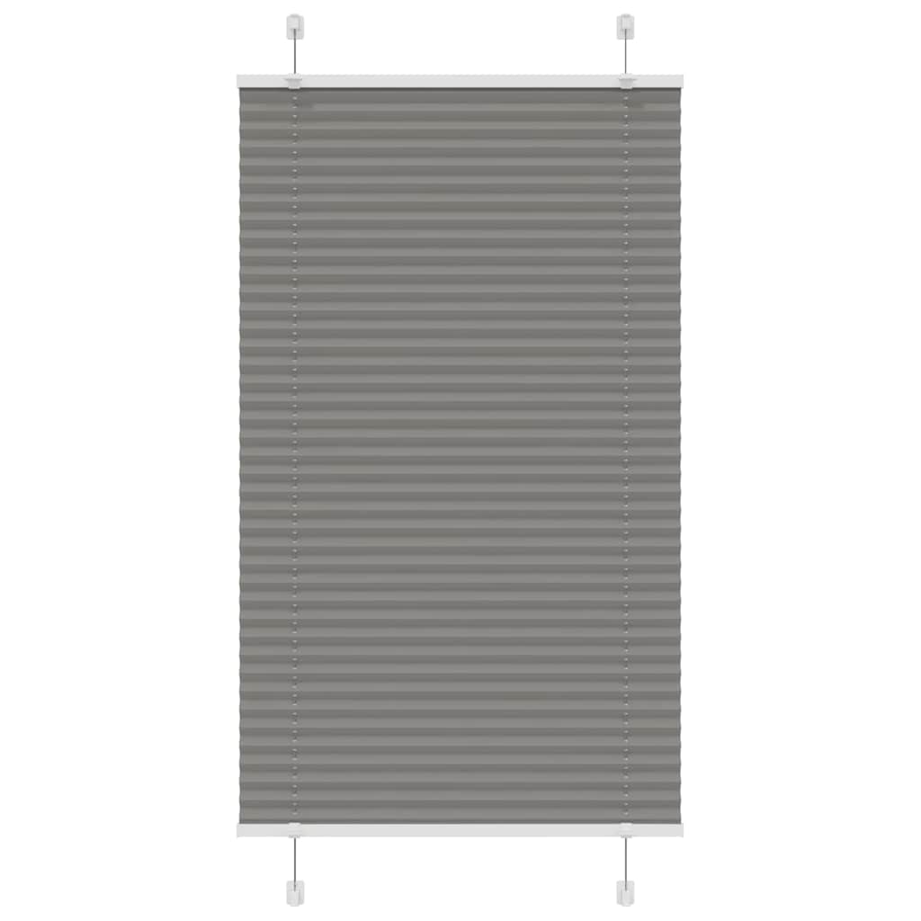 plisségardin antrasitt 70x100 cm Stoff Bredde 69,4 cm Polyester vidaXL