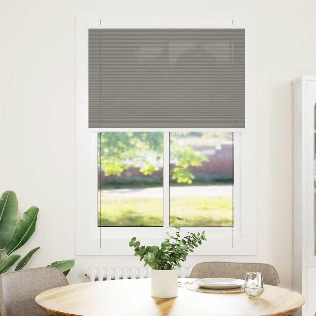 plisségardin antrasitt 85x100 cm Stoff Bredde 84,4 cm Polyester