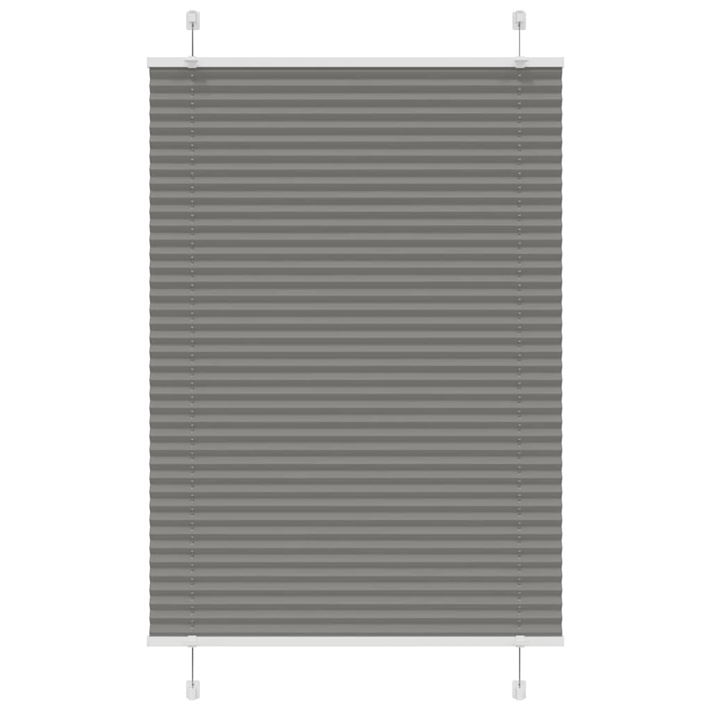 plisségardin antrasitt 100x100 cm Stoff Bredde 99,4cm Polyester vidaXL