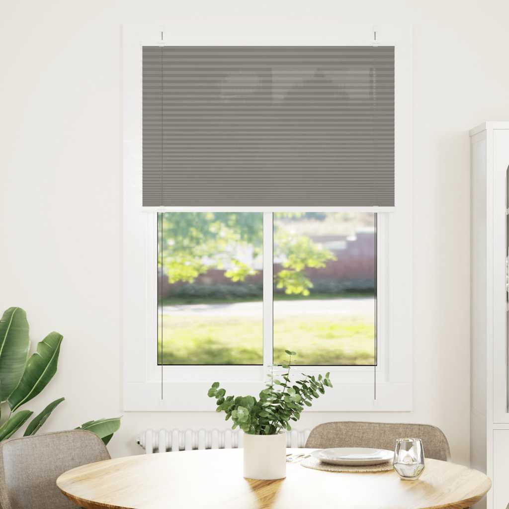 plisségardin antrasitt 95x150 cm Stoff Bredde 94,4 cm Polyester