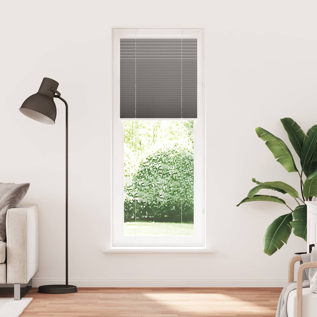 plisségardin antrasitt 75x200 cm Stoff Bredde 74,4 cm Polyester