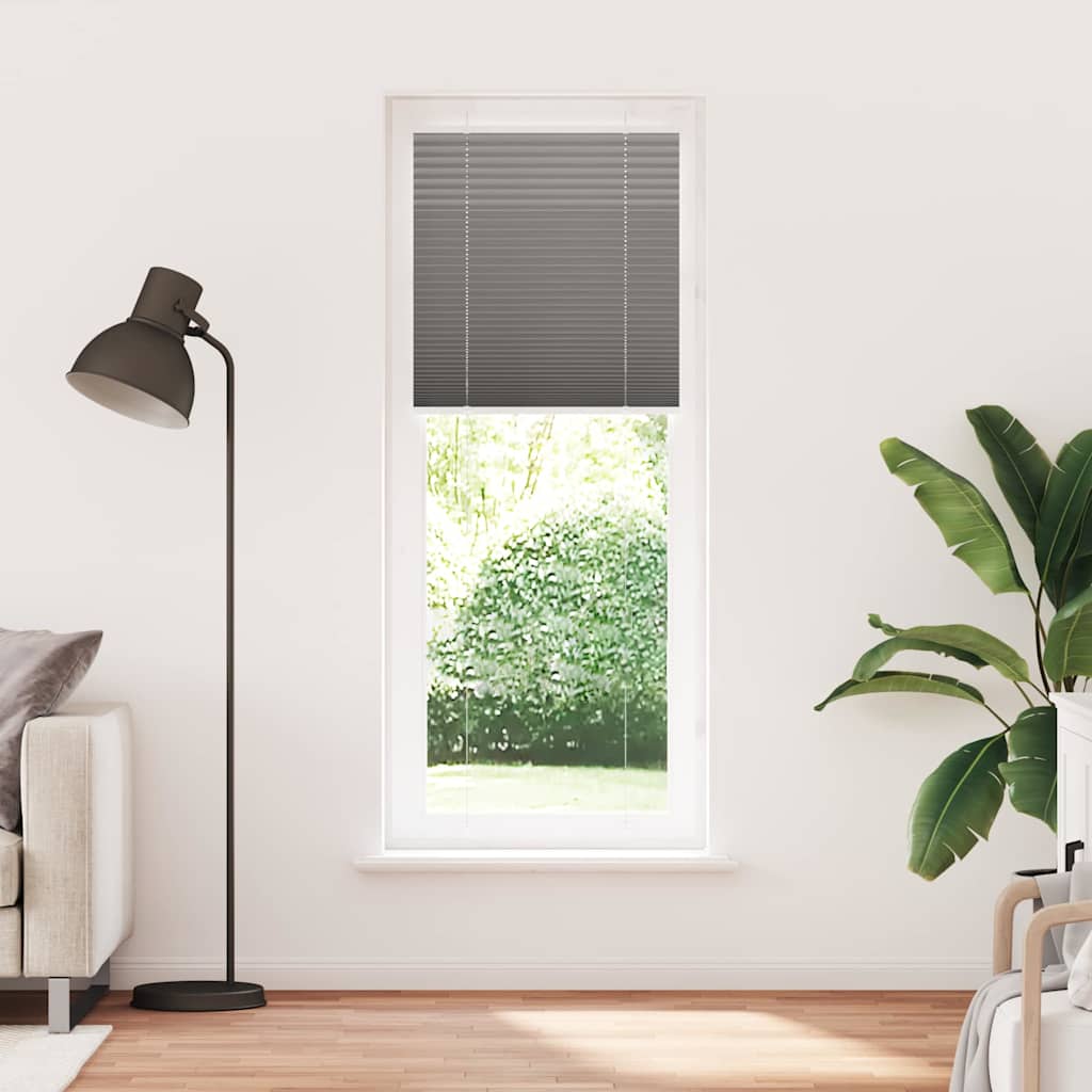 plisségardin antrasitt 80x200 cm Stoff Bredde 79,4 cm Polyester