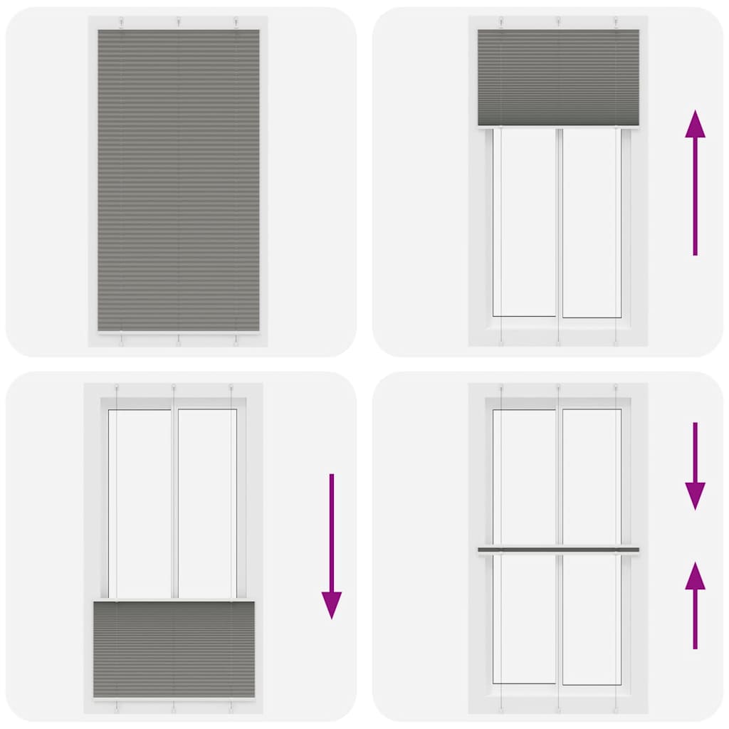 plisségardin antrasitt 105x200cm Stoff Bredde 104,4cm Polyester