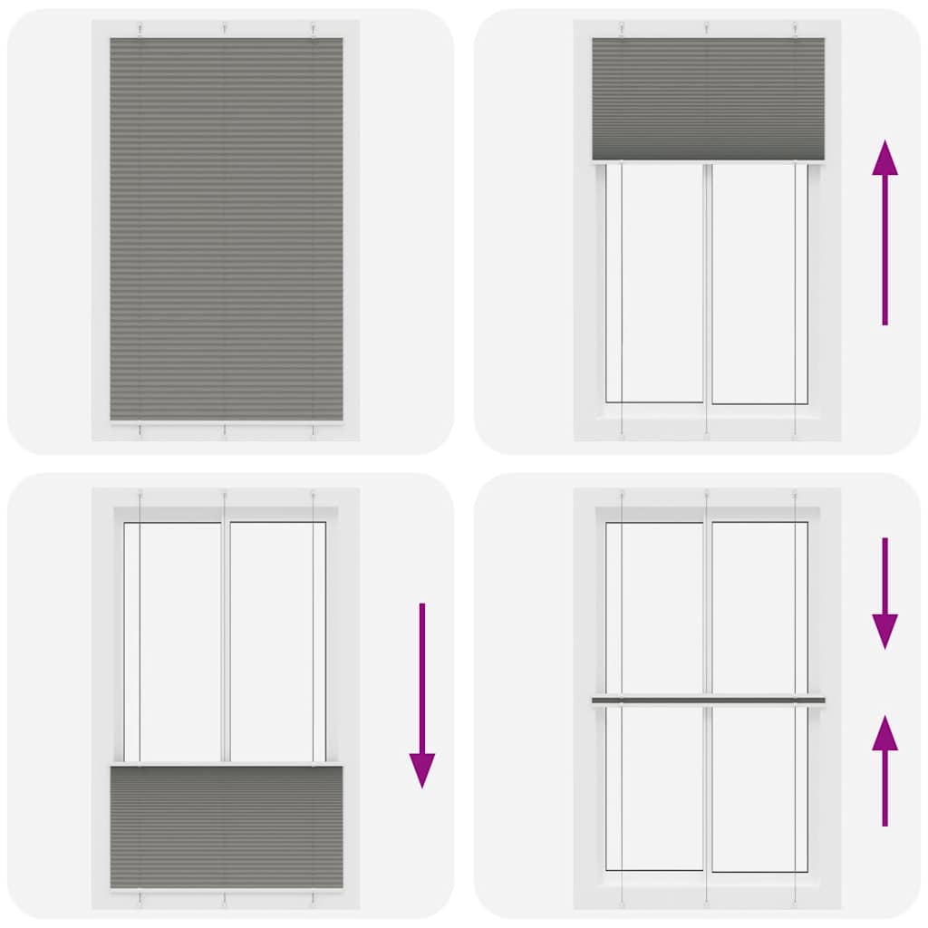 plisségardin antrasitt 115x200cm Stoff Bredde 114,4cm Polyester