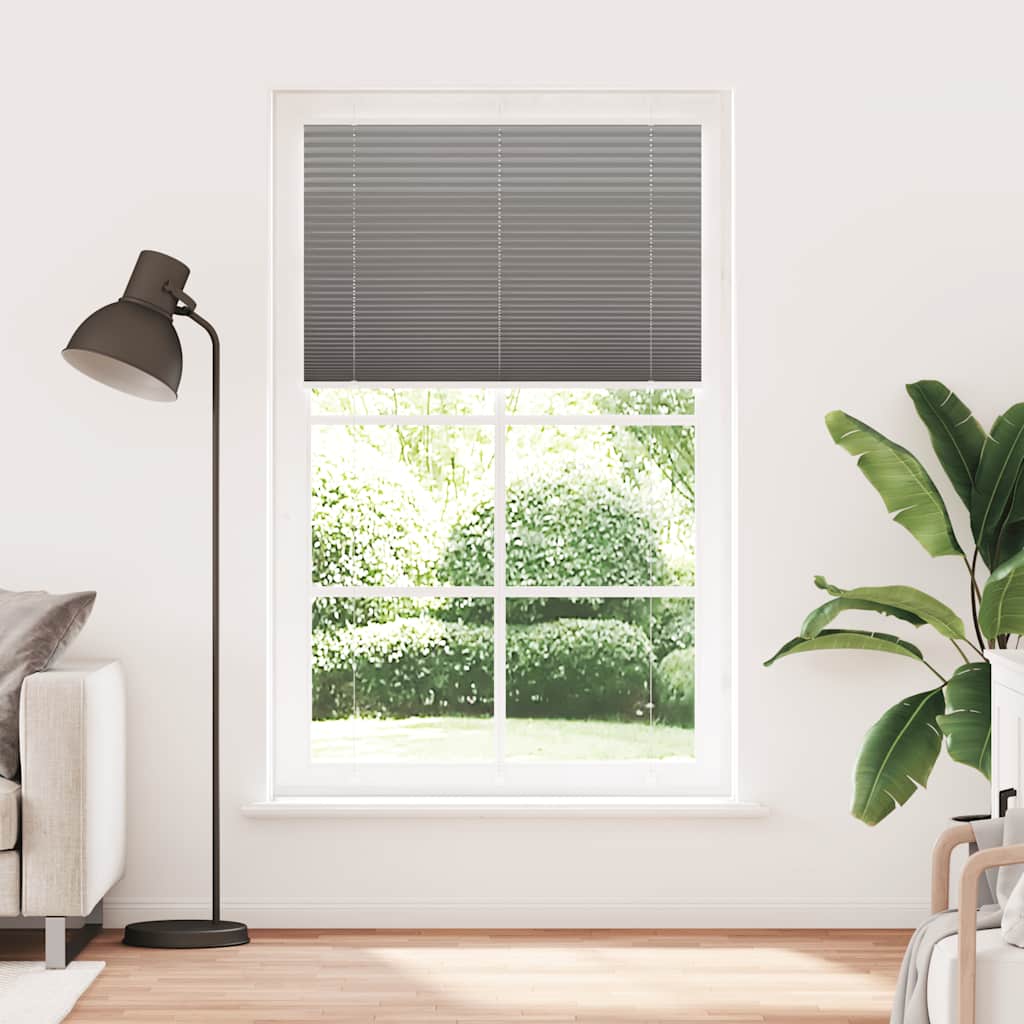 plisségardin antrasitt 120x200cm Stoff Bredde 119,4cm Polyester