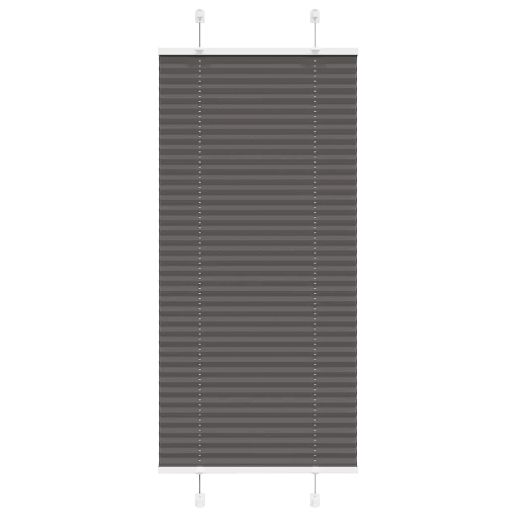 plisségardin sort 55x100 cm Stoff Bredde 54,4 cm Polyester