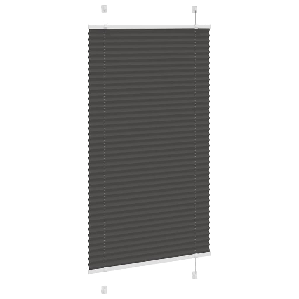 plisségardin sort 80x100 cm Stoff Bredde 79,4 cm Polyester