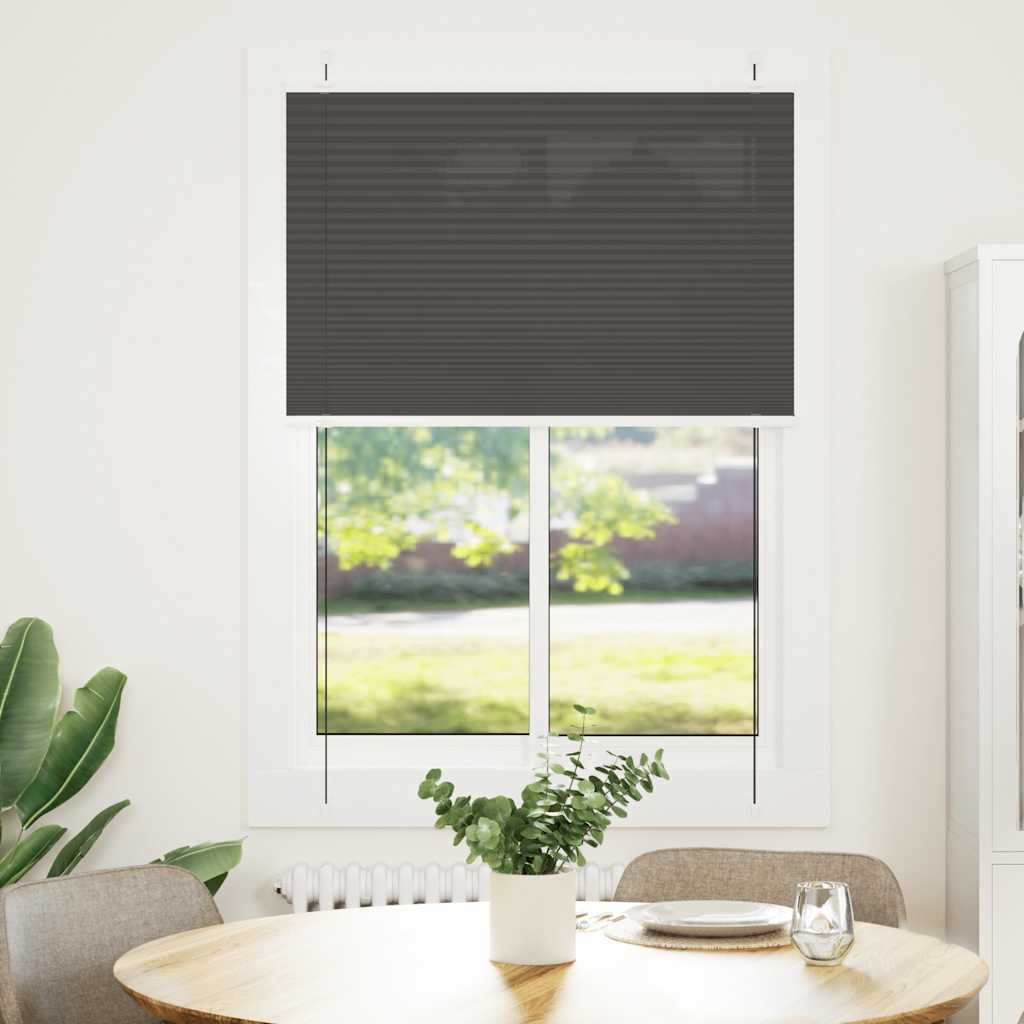plisségardin sort 85x100 cm Stoff Bredde 84,4 cm Polyester