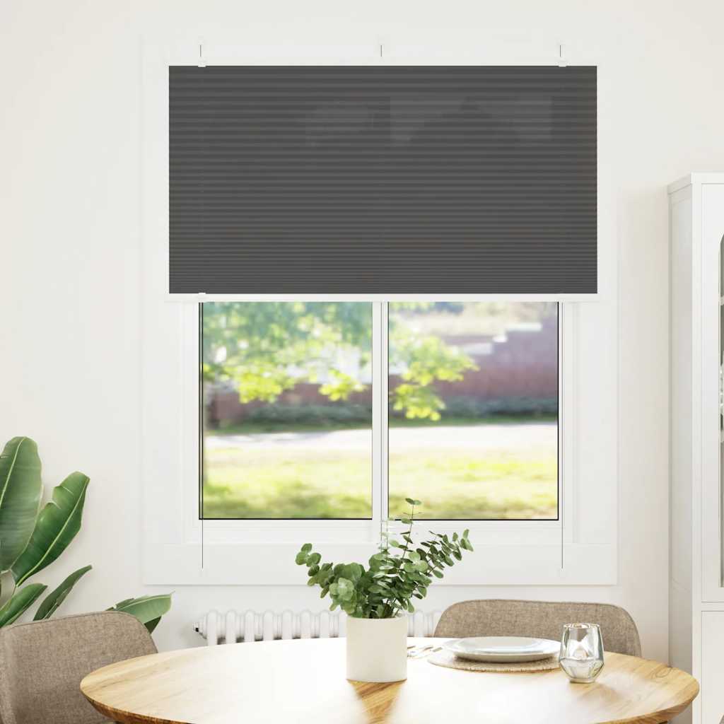 plisségardin sort 105x100 cm Stoff Bredde 104,4 cm Polyester